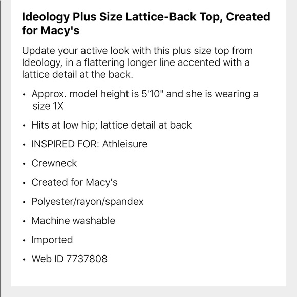 Ideology plus size lattice back top. Aqua Haze - Picture 4 of 6